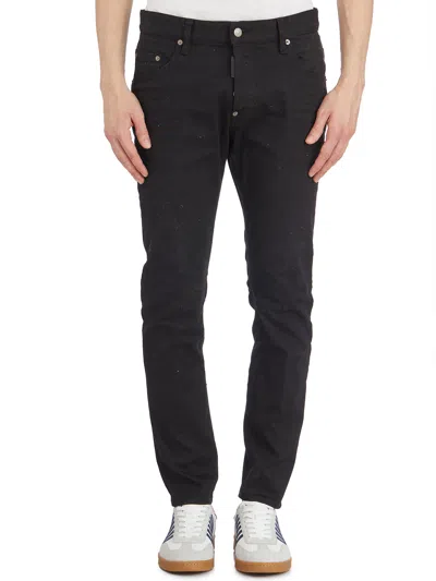 Dsquared2 Denim Skater Trousers In Black
