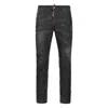 Dsquared2 Dsquared Black Stretch Denim Skater Jeans In Black