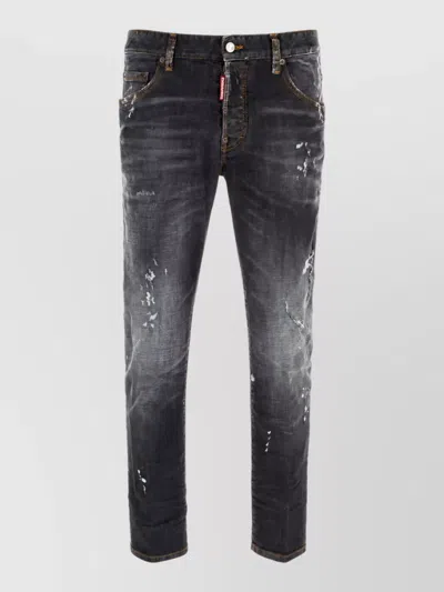 Dsquared2 Denim Straight-leg Jeans In Black