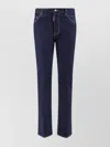 Dsquared2 Blue Jeans With Belt Loops And Logo Patch On The Rear In Denim Man