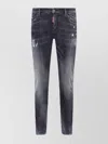 Dsquared2 Denim Trousers Distressed Belt Loops In Black