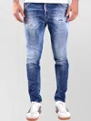 Dsquared2 Denim Trousers Distressed Belt Loops In Blue