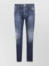 Dsquared2 Denim Trousers Faded Contrast Stitching In Blue