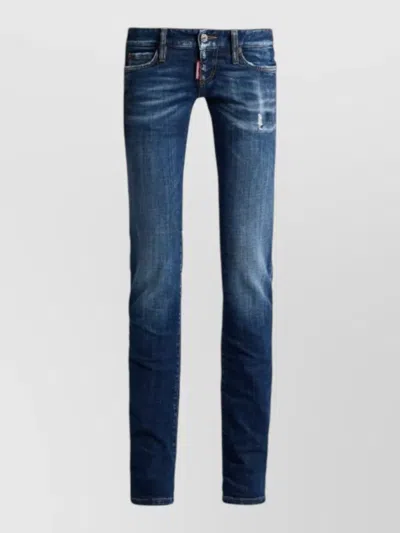 Dsquared2 Denim Trousers Five Pocket Belt Loops In Blue