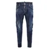 Dsquared2 White Stretch Denim Jeans In Blue