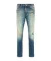 Dsquared2 Distressed Denim Trousers Belt Loops In Blue