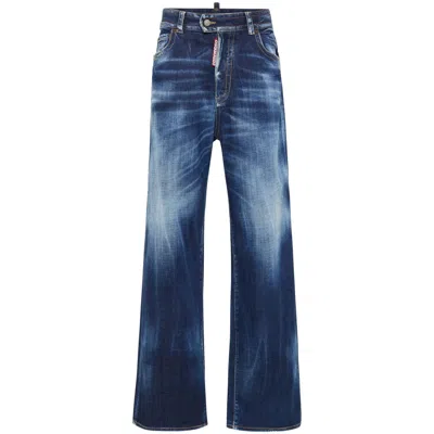 Dsquared2 Denim Wide-leg Jeans In Blue