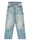 Dsquared2 Jeans Straight Effetto Marmorizzato In Clear Blue