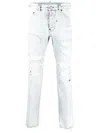 Dsquared2 Destroyed-effect Jeans In Blue