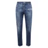 Dsquared2 Destroyed Regular Jeans In Blue