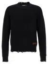 Dsquared2 Destroyed Sweaters And Cardigans Black In Black