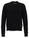 Dsquared2 Destroyed Sweaters And Cardigans Black In Black