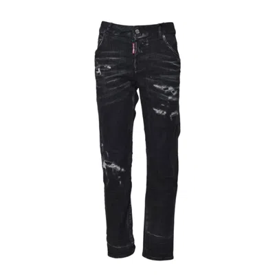 Dsquared2 Destroyed Wash Slim-fit Jeans With Logo Details