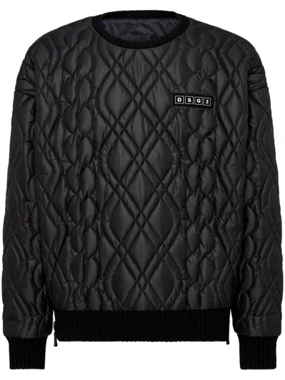 Dsquared2 Diamond-quilt Jumper In Black
