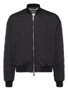 Dsquared2 Diamond-quilted Bomber Jacket In Black