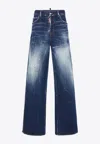 Dsquared2 Diego Jeans Wide-leg Style In Blue