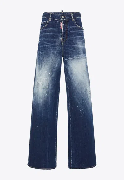 DSQUARED2 DIEGO WIDE-LEG FADED JEANS