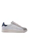 Dsquared2 Dirty Maple Leaf Boxer Leather Sneakers In White