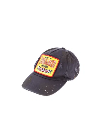 Dsquared2 Dirty Painting Cap In Brown