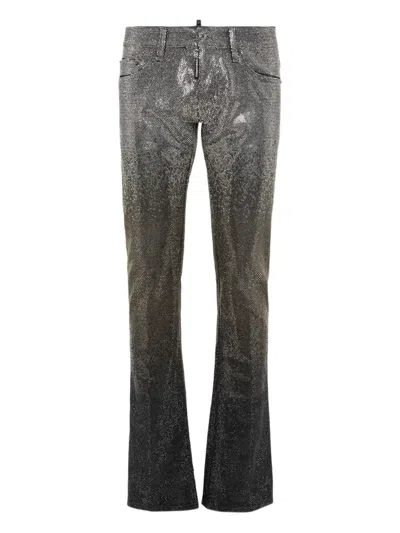 Dsquared2 Disco Sharpei Jeans In Silver
