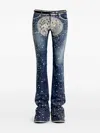 Dsquared2 Discoball-design Bootcut Jeans In Blue