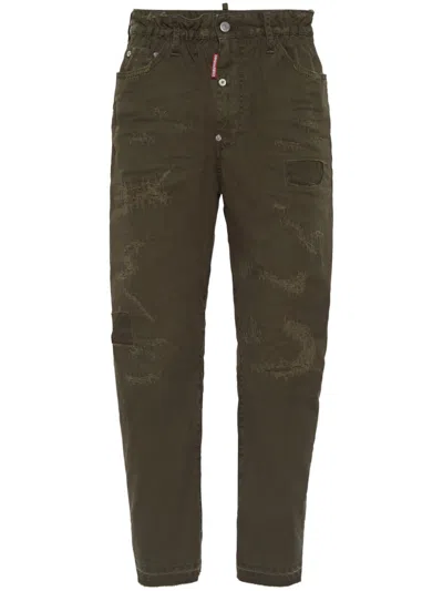 Dsquared2 Distress-effect Trousers In Black