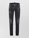 Dsquared2 Distressed 5-pocket Jeans With Belt Loops In Black