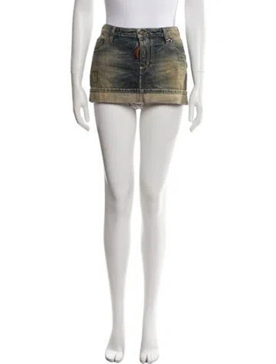 Pre-owned Dsquared2 Distressed Accents Mini Skirt