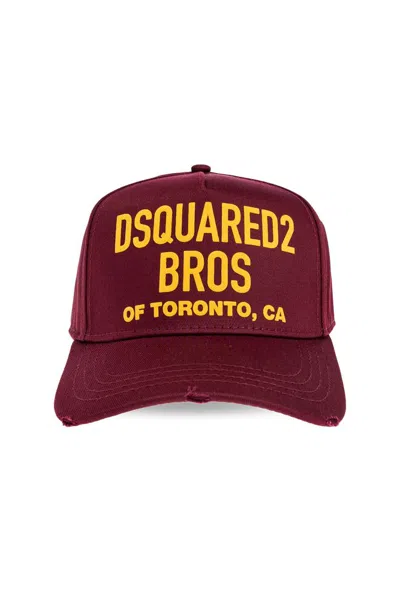 Dsquared2 Logo-print Baseball Cap In Red