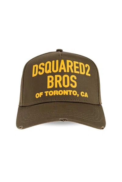Dsquared2 Logo-print Baseball Cap In Green