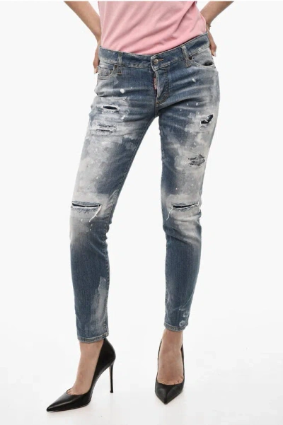 Dsquared2 Distressed Bleached Jennifer Jeans