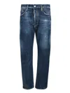 Dsquared2 Distressed Blue Denim Jeans With Tailored Fit