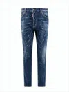 Dsquared2 Distressed Blue Jeans In Blue