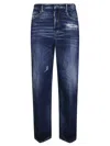 Dsquared2 Classic Five-pocket Jeans With Subtle Fading And Distressing In Blue