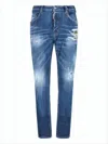Dsquared2 Distressed Blue Slim Fit Denim Pants In Blue