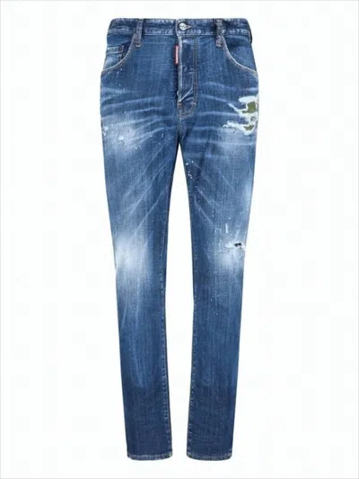 Dsquared2 Distressed Blue Slim Fit Denim Pants