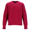 Dsquared2 Distressed Crewneck Sweater In Red Wool In Red