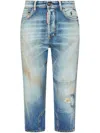 Dsquared2 Distressed Cropped Jeans In 蓝色