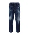 Dsquared2 Distressed Cropped Jeans In Black