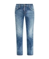 Dsquared2 Distressed Cropped Jeans In Blue