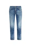 Dsquared2 Distressed Cropped Jeans In Denim