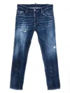 Dsquared2 Indigo Blue Stretch Cotton Jeans In Blue