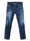 Dsquared2 Indigo Blue Stretch Cotton Jeans In Blue