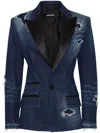 Dsquared2 Tuxedo Blazer In Blue