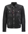 Dsquared2 Distressed Denim Jacket In Black
