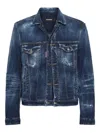 Dsquared2 Long-sleeved Denim Jacket In Blue