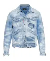 Dsquared2 Distressed Denim Jacket In Blue