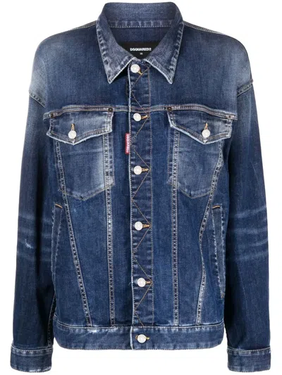 DSQUARED2 DISTRESSED DENIM JACKET