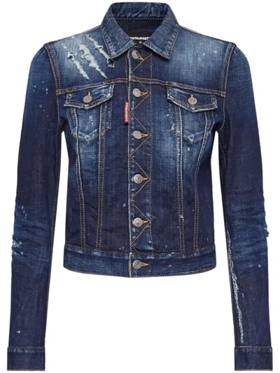 DSQUARED2 DISTRESSED DENIM JACKET