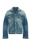 Dsquared2 Distressed Denim Jacket In Blue